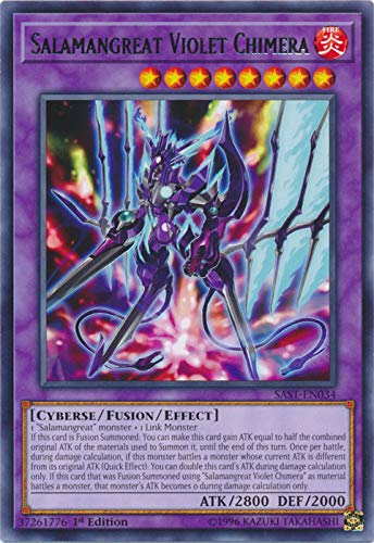 Yu-Gi-Oh! - Salamangreat Violet Chimera - SAST-EN034 - Savage Strike - First Edition - Rare