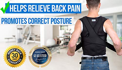 Back Brace Posture Corrector for Men and Women-The Ultimate and Best Fully Adjustable Support Brace - Improves Posture and Provides Lumbar Support - Lower and Upper Back Pain - S (24" - 28" Waist)) - Thumbnail 2