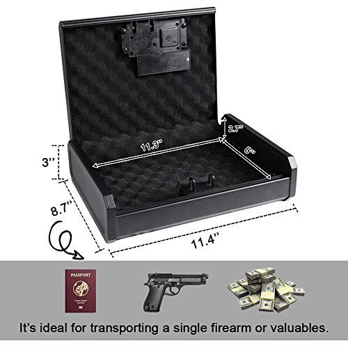AEGIS Gun Safe for Pistols,Biometric and Fingerprint Pistol Safe for
