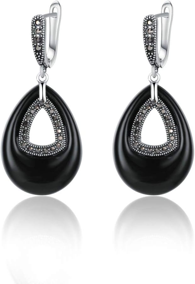 Mytys Fashion Drop Earrings Silver Mesh Crystal Love Heart Hollow Statement Dangle Earrings for Women Girls
