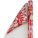 JAM Paper® Christmas Wrapping Paper - 25 Sq Ft - Red Sparkle Peace Trees Gift Wrap Rolls - Sold Individually