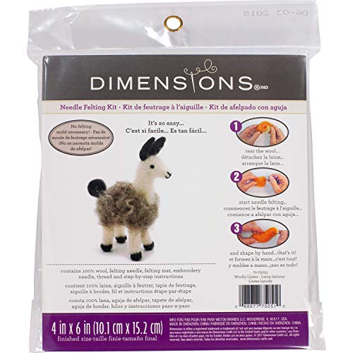 1 Dimensions+Needlecrafts+Feltworks+Felted+Llama