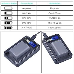 Tectra 2-Pack NB-2L NB-2LH Battery + Rapid LCD