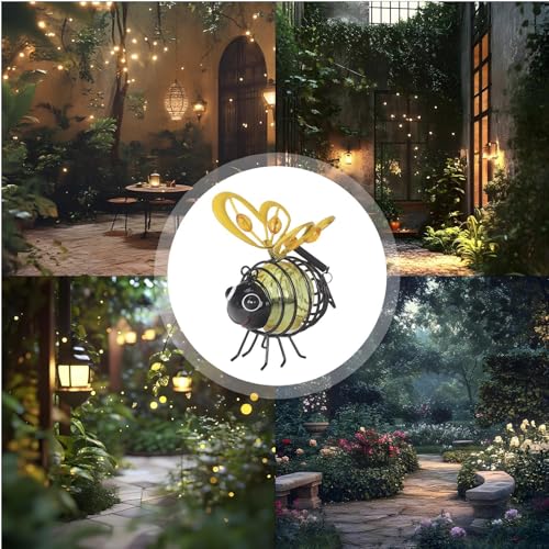 Luces Solares De Abeja Para Exterior, Luz Solar Colgante Con Forme De Animal, Luz LED De Simulación De Insectos, Lámpara Solar De Jardín Sostenible Para Decoración Exterior