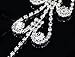 Bellady Ladies 2 PC Sparking Foot Anklet Chain with Rhinestone Bride Bridesmaid Beach Wedding Foot Jewelry for Woman Toe Ring Bracelet, Silver Style 2