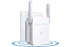 Generic WiFi Repeater, Wi-Fi Signal Booster Amplifier for Home Cover Up to 9800sq.ft WiFi 2.4&5GHz Dual Band Wireless, 4 Antennas 360° WiFi Amplifier, WiFi Range Extender, white, LCX-ZJ300-002