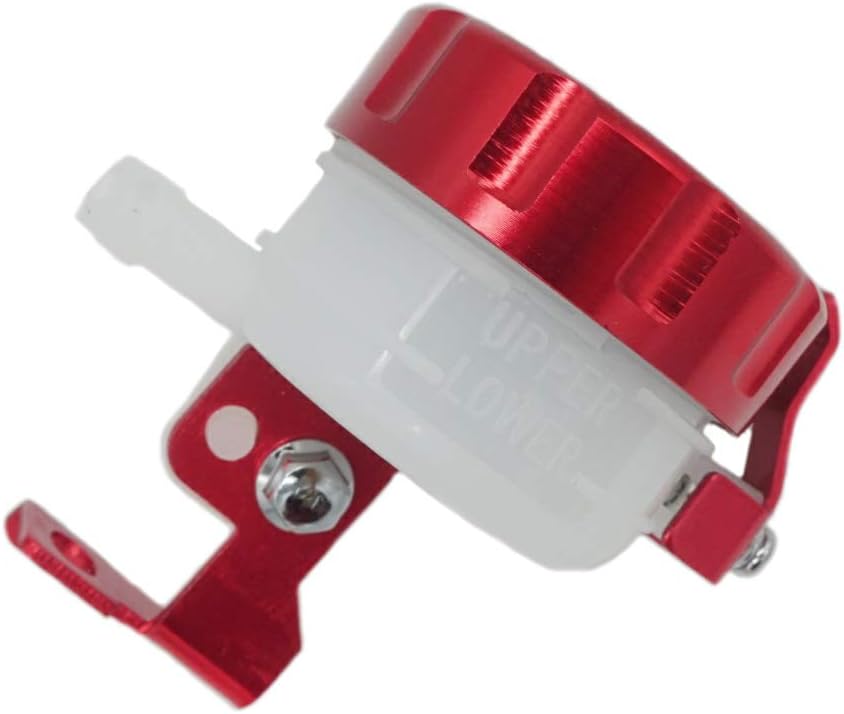 LE LEFOSSI Lefossi Red Universal Motorcycle Front Brake Master Cylinder Brake Pump Tank Oil Cup Fluid Bottle Reservoir w/Bracket