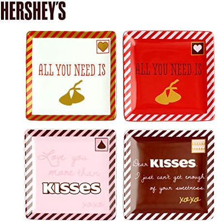 Amazon Co Jp ハーシーズ スクエアディッシュ 4枚セット 縦13 横13cm Hershey S 皿 食器 キッチン雑貨 Her アメリカ雑貨 アメリカン雑貨 並行輸入品 ホーム キッチン