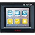 PLC HMI All in One Integrated Programmable Logic Controller, 2.8 Inch Touch Screen TFT LCD Display with 7 Input 5 Relay Output, 4 Transistor Output for 2 High-Speed Pulse 100KHz and Direction