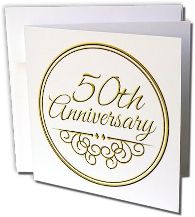 3drose Gc 154492 1 6 X 15 2 Cm 50e Anniversaire Cadeau Or