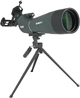 SVBONY SV28 Upgrade 20-60x80 Spotting Scope with Tripod Phone Adapter