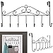 Rbenxia Over The Door Hanger Rack - Decorative Metal Hanger Holder for Home Office Use 7 Hooks Brown