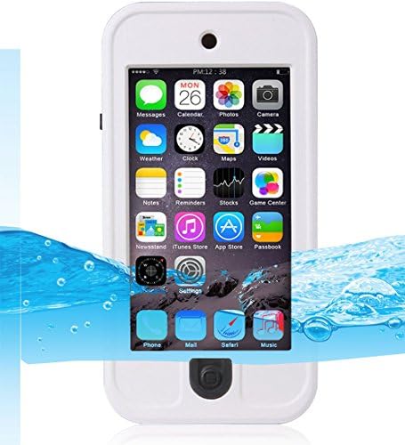 Waterproof IPod Touch 5/6 Case with Kickstand Underwater Protection Case Full-Body for Apple IPod 5/6 (2012/2015 Release) (White)