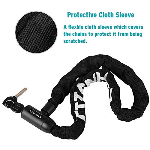 Titanker Bike Chain Locks, Bike Locks Heavy Duty AntiTheft Bicycle