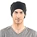 FORBUSITE Slouch Beanie for Men Women Summer Winter Long and Oversized Skull Cap B010 Black