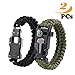 Survival Bracelets,Paracord bracelet, Self-defense stainless steel knife, Emergency Outdoor Paracord Survival Bracelet with Multi Tool - Embedded Compass, Fire Starter, Emergency Knife, Whistle, Rescu