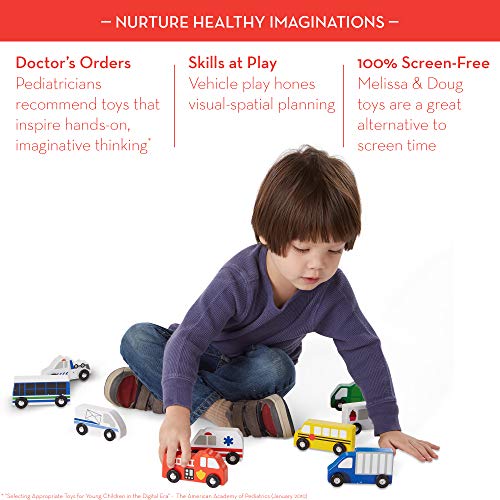 2 Melissa+Doug+Wooden+Town+Vehicles