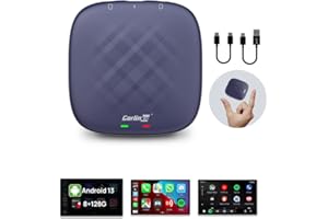 2023 Newest CarlinKit Android 13.0 AI Box Adapter-CarPlay AI Box Max,for Wired CarPlay&Touchscreen Cars,4G Net,Dual BT,8+128G,Built-in Google Play/Netflix/YouTube/GPS,Wireless CarPlay&Android Auto