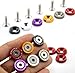 Amooca Purple Password JDM Aluminum Alloy Fender Bumper Engine Dress Up Washers Kit with Bolts 10Pcs