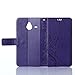 Microsoft Lumia 640XL Purple Flip Case,Butterfly Pattern Qbily PU Leather Wallet Stand Strap Protective Cover with Built-in Credit Card,ID Card Slot,Cash Pocket and Magnetic Closure + Stylus Pen