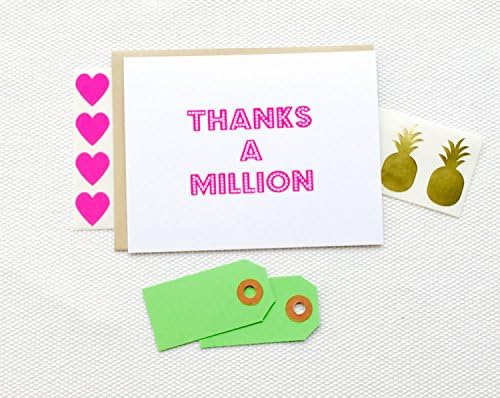 Thanks a Million Card (Gocco printed) - Box of 5