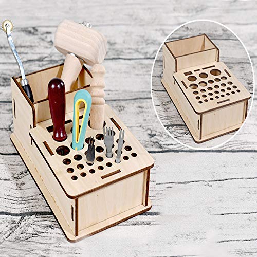 126pcs Leather Working Supplies MIUSIE Abundant Leather Stamping Kit with Letter and Number Stamp Set,Tanned Leather,Leather Working Saddle Tools and Instruction for Leather Working,Leather M - Thumbnail 3