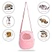 Yosoo 1 PCS Portable White Mesh African Hedgehog Hamster Breathable Pet dog Carrier Bags Handbags Puppy Cat Travel Backpack (M, White Mesh - Pink)