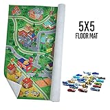 PREXTEX Toddler Playmat - Car Rug Play Mat with 25