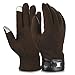 Vbiger Winter Gloves Texting Gloves Touch Screen Mittens Warm Cold Weather Gloves For Men (Brown)