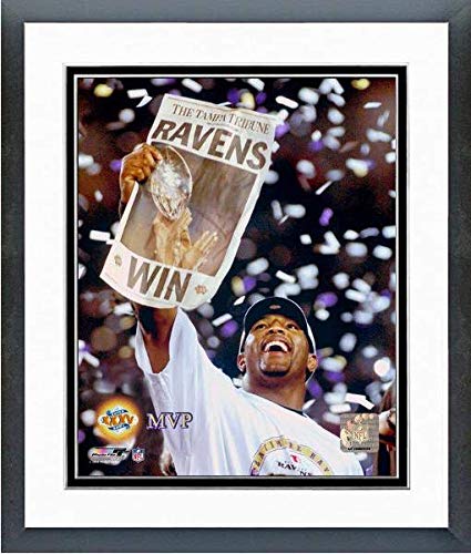 Ray Lewis Baltimore Ravens MVP Photo (Size: 12.5" x 15.5") Framed