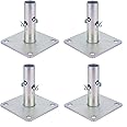 YXGJDP 5"x5"x1-5/16"OD Galvanized Scaffold Base Plates Silver 4Pack.