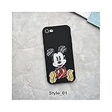 Cute Cartoon Mickey Minnie Mouse Strike Glass Cover Soft TPU Silicone Case for iPhone Case Cover for I Phone 7 or 8 (I Phone 7 or 8 / Style_01)