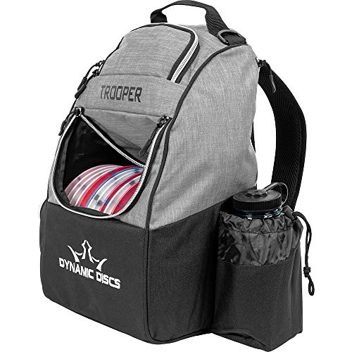 Dynamic Discs Trooper V2 Backpack Disc Golf Bag - Heather Gray/Black - Thumbnail 2