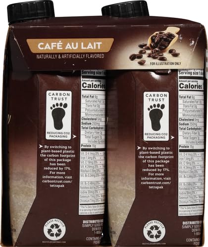 ATKINS ATKINS ICED COFFEE CAFE AU LAIT PROTEIN SHAKE. (4 SHAKES)