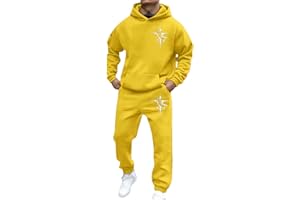 Men's Basic Crewneck Sweatshirt and Joggers Set Simple Long Sleeve Top & Pants Comfy Casual Loungewear Track Suit