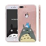 iPhone 7 Plus Case, MC Fashion Ultra Thin Embossed Printing Cute Totoro Pattern Clear Transparent TPU Rubber Flexible Slim Skin Soft Case for Apple iPhone 7 Plus (2016) (Totoro)