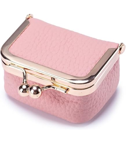 Mini Boîte à Bijoux En Cuir Vintage Pour Femmes, Porte-monnaie Avec Verrou Baiser, Boîte à Bijoux De Voyage Pour Boucles D'oreilles, Bagues (rouge