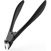 BEZOX Thick Toe Nail Clippers - Comfortable Rebound Thick Spring Toenails Clipper for Thick Nails for Seniors, Precision Fingernail Clippers for Men and Women - Black