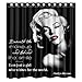 Custom Marilyn Monroe Quote Waterproof Bathroom Shower Curtain Polyester Fabric Shower Curtain Size 66 X 72