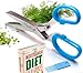 Familio - Herb Scissors - Kitchen Shear - E-BOOK bonus - Multipurpose gadgets with 5 Multi Blades and Cleaning Comb - Heavy Duty Stainless Steel - Chopper Cutter Fresh and Dry Herbs - Color Blue