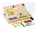 Montessori Toys For Toddlers, Preschool Teaching Tool Math Number Counting Sticks with Blackboard and Clock