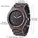 GOGOMY Wooden Watches Mens Wrist Watches Retro Art Analog Quartz Dress Watches Dark Brown
