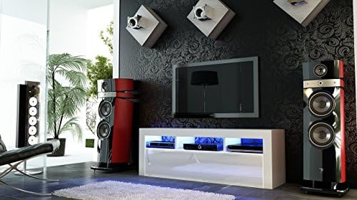 TV Stand ADIS 19 / Modern LED TV Cabinet / Living Room Furniture / TV Cabinet for up to 50'' TV Screens (white)