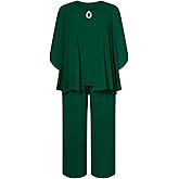 Hanna Nikole Plus Size Pants Suits 3pcs Mother of The Bride Suits for Wedding Guest