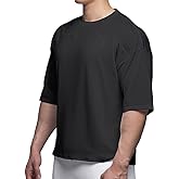 Magiftbox Mens Workout Shirts Short Sleeve Oversize Hipster Big Size Gym Shirts Basketball Hip-hop Mesh T-Shirts for Men T64