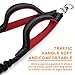 Pet Dog Double Leashes with Two Padded Handles - No Tangle Dog Leash Coupler, Comfortable Shock Absorbing Reflective Bungee Lead for Nighttime Safety, Dual Dog Training Leash for Medium & Large Dogs