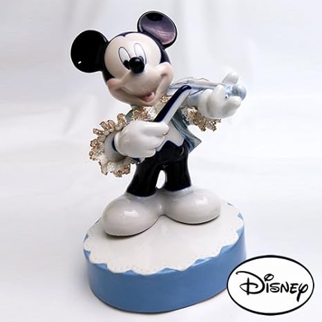 Amazon ディズニー レースドール ミッキーマウス オルゴール バイオリン ブルー H17cm Disney 置物 プレゼント 置物 オブジェ オンライン通販