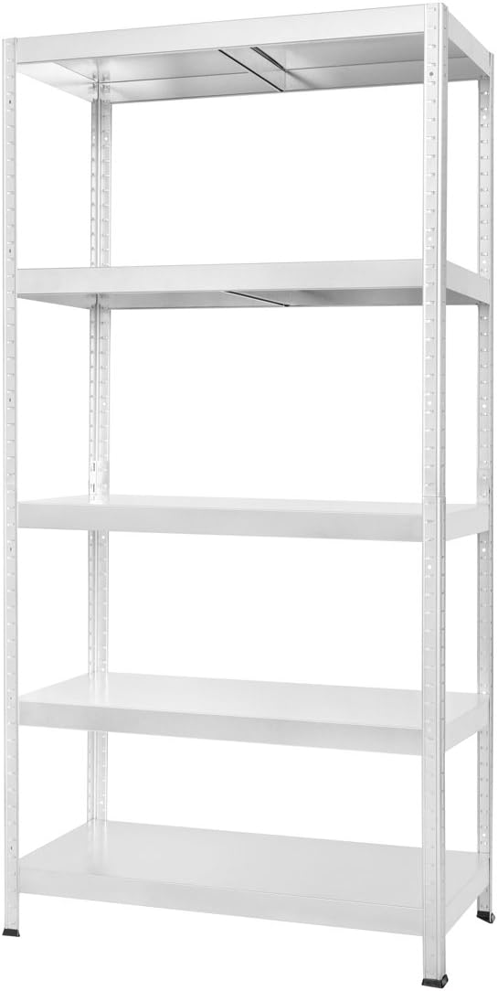 Drutal Heavy Duty White Metal Shelving Racking Boltless 180x90x40cm
