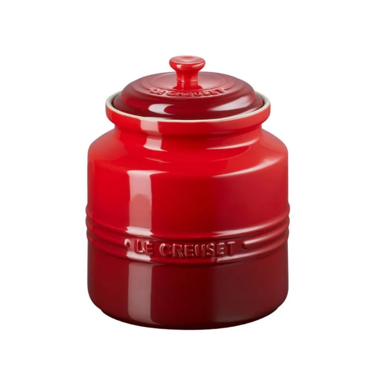 Le Creuset Enamelled Stoneware Biscuit Jar, 2.4 litres, Cerise, 91026725060000