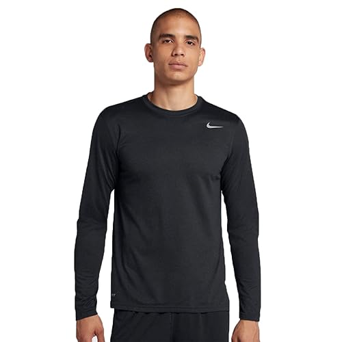 Nike Mens Legend Long Sleeve Tee (2XL, Black) in Bahrain